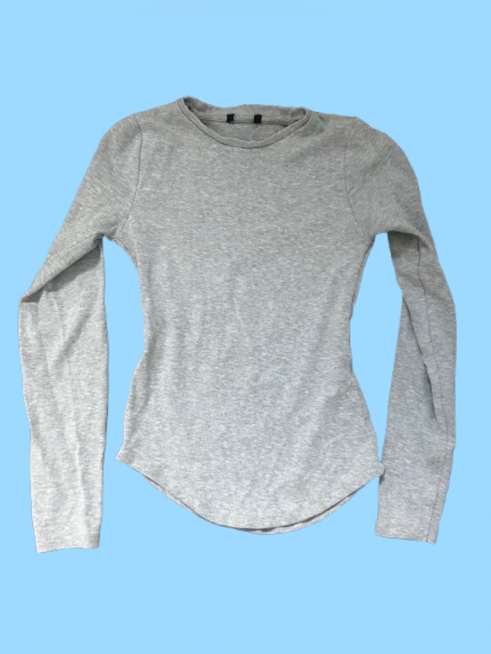 Streetwear Society Light Gray Long Sleeve Crewneck Top